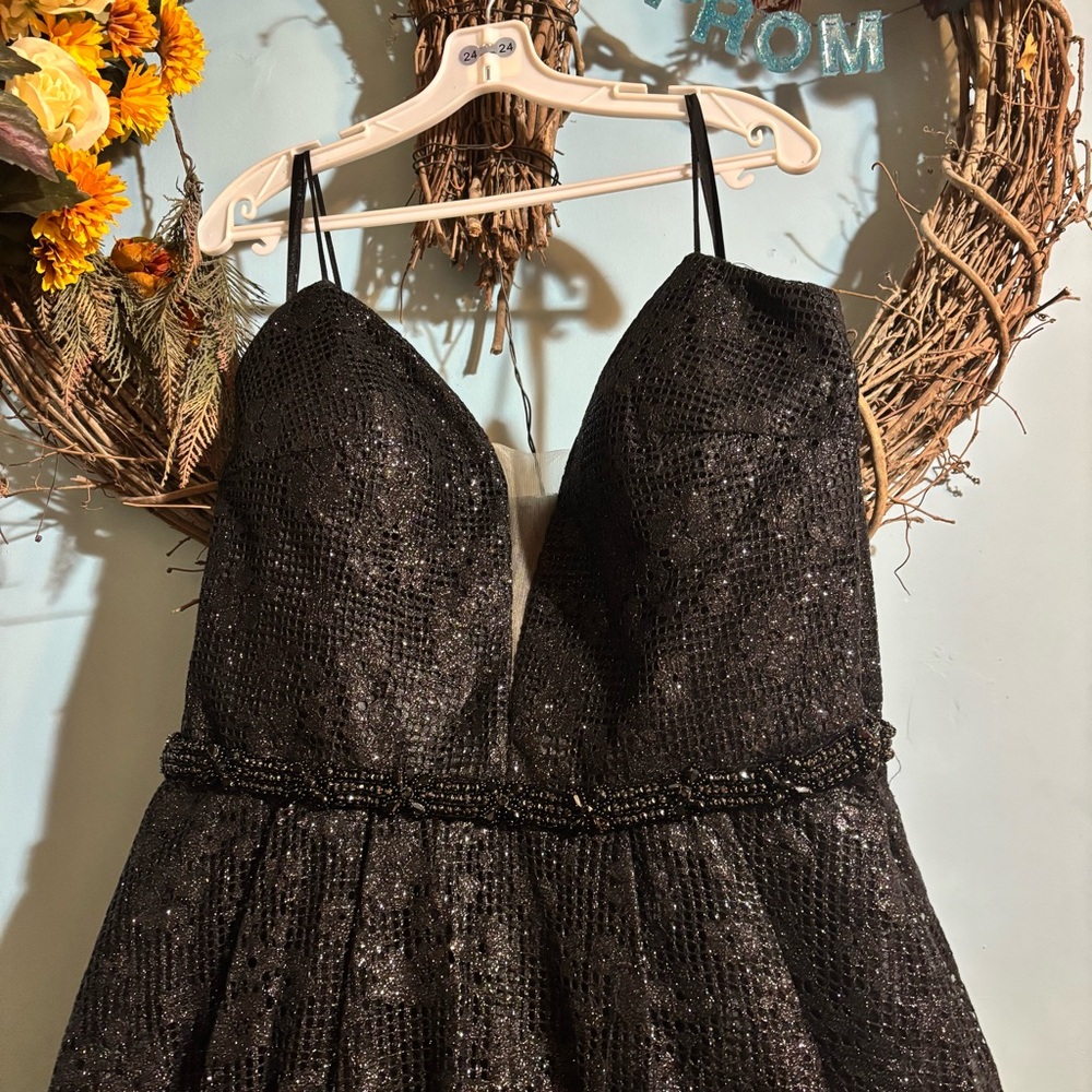 Elegant Black Glitter Dress